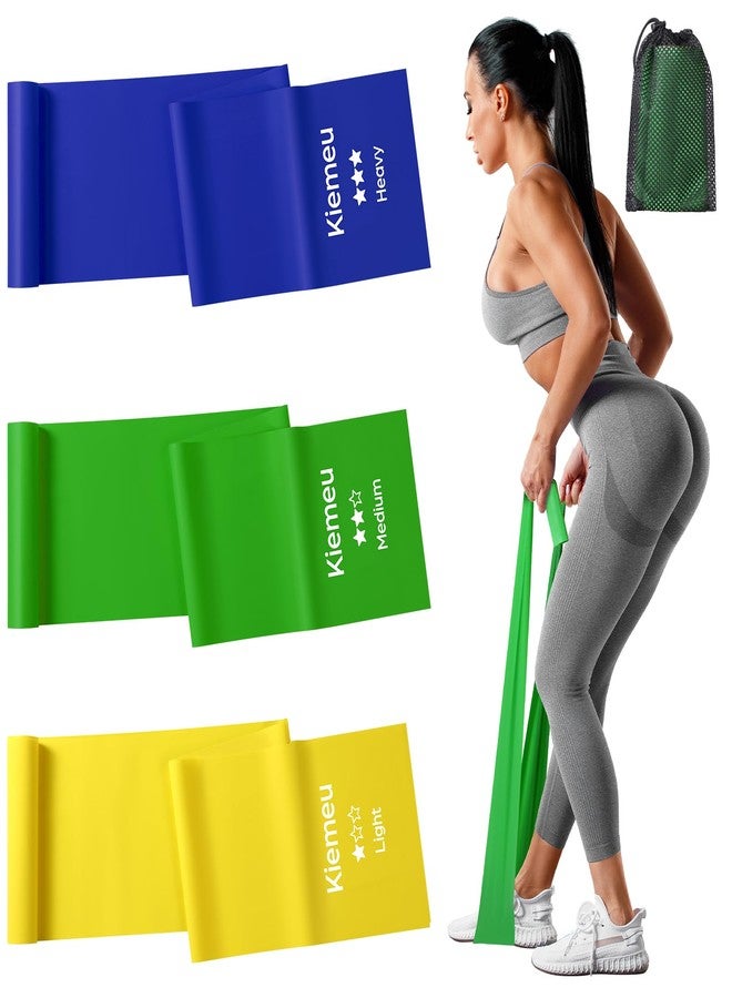 Kiemeu Latex Flat Resistance Bands for Physical Therapy and Rehab, Pilates, Yoga - Image 1