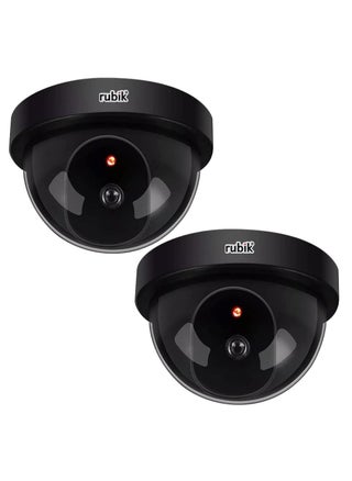 2pcs Dummy Security Cameras with Flashing LED Light Fake CCTV Surveillance Simulation Camera Security Indoor Dome Camera with LED Light (Basic, Black) - pzsku/Z33ECD69C128FD657EF7DZ/45/_/1657625523/addc0906-e18d-4c50-bf8e-deb82f9c0599