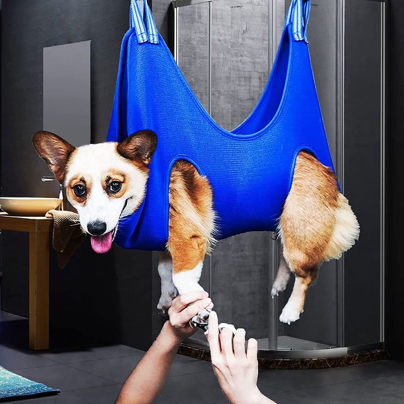 AZOD Pet Grooming Hammock for Dog & Cat with Nail Trimmers/Nail Clipper/Slings/Comb for Grooming,Breathable Dog Hammock Restraint Bag Dog Grooming Harness for Small Dog & Cat - Image 1
