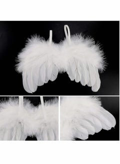KASTWAVE Newborn Baby Photography Prop Outfits Feather Wings with Headband Set  - Image 3