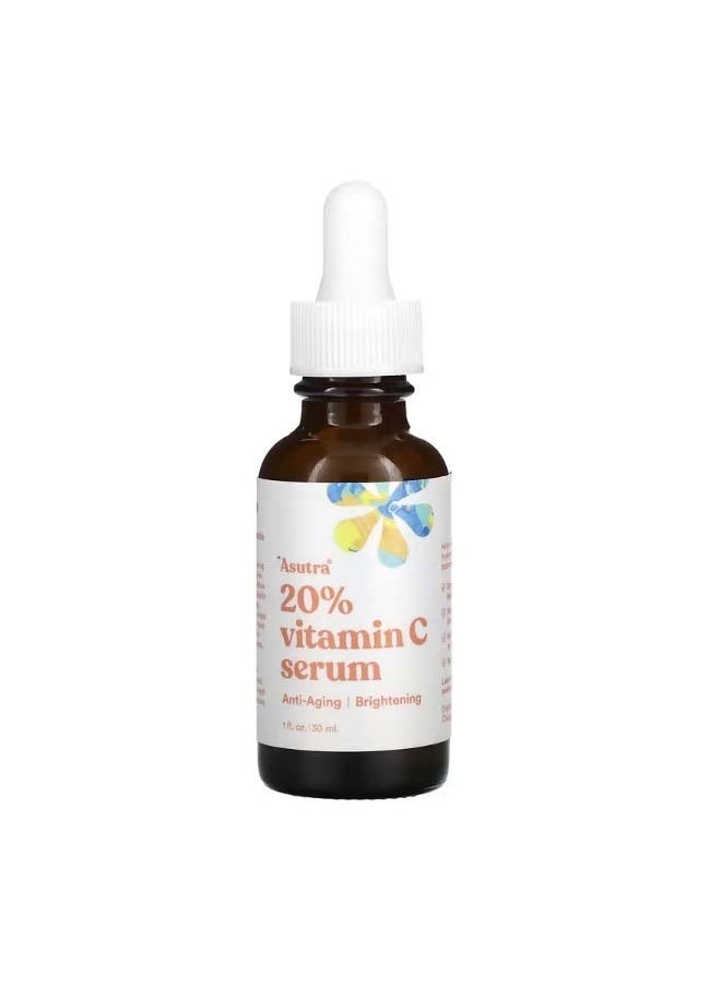 Asutra 20% Vitamin C Serum 1 fl oz 30 ml  - Image 1