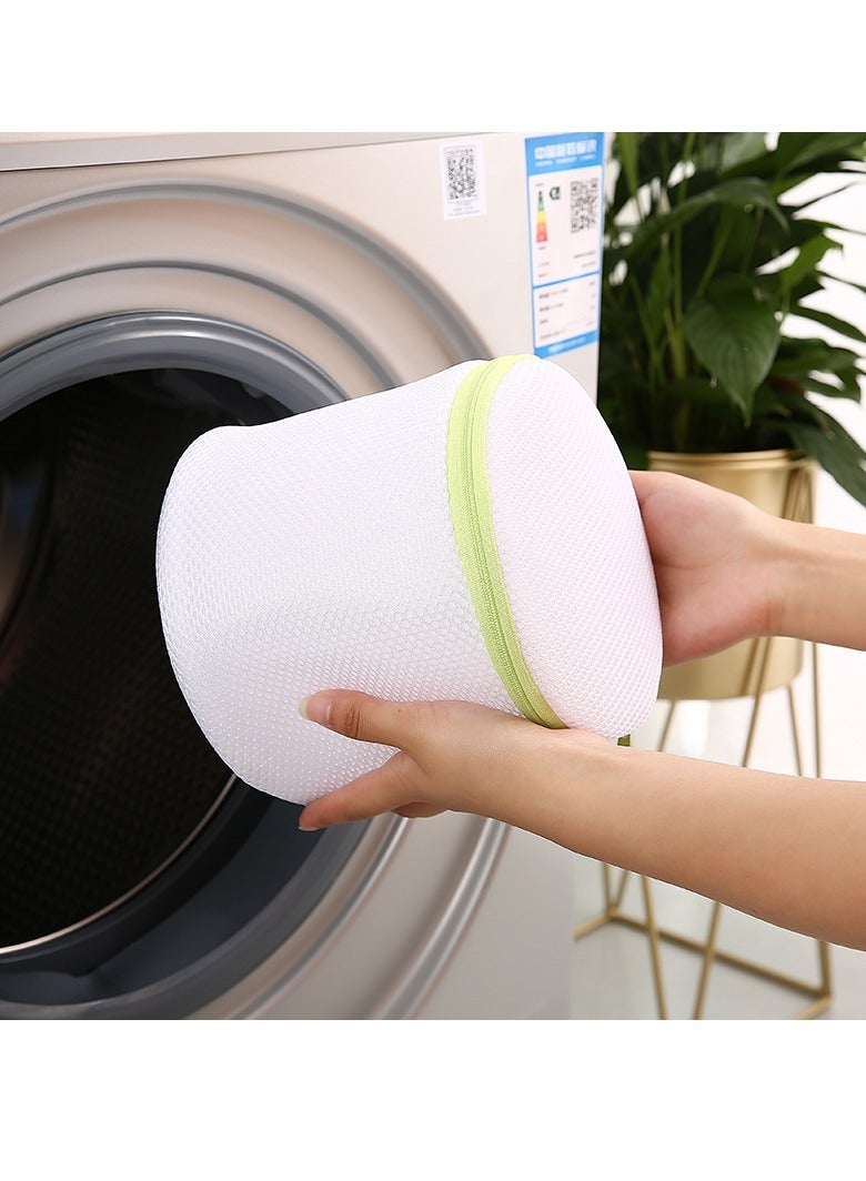 6-Piece Zipper Laundry Bags White/Green 5 Size For Washing Lingerie And Delicate Garments, Protect Your Clothing From Deformation and Scratches  - Image 4