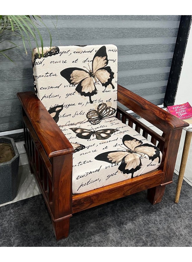 ohello® Stretchable/Spandex Printed Sofa Slip Cover, Pack of 10 Sofa seat Covers can use for livingroom, Couch, Wooden Sofas & Offices (Brown & Black, SSC_917) - Image 3