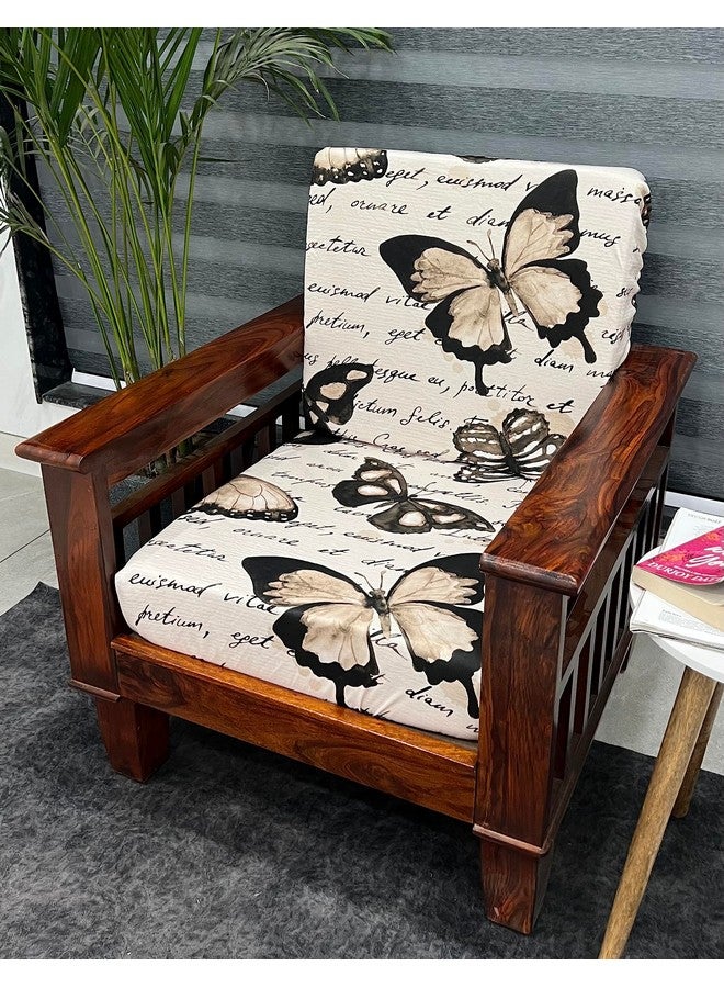 ohello® Stretchable/Spandex Printed Sofa Slip Cover, Pack of 10 Sofa seat Covers can use for livingroom, Couch, Wooden Sofas & Offices (Brown & Black, SSC_917) - Image 2