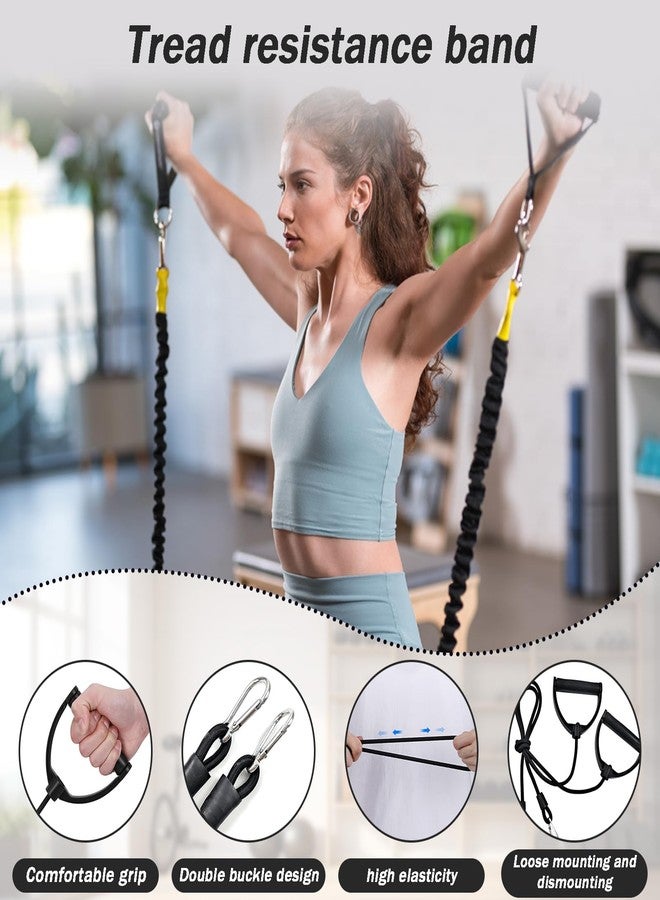 Xanadued 1 Pair Stepper Resistance Bands with Clips, Pedal Resistance Band with Handle, Fitness Pull Rope for Workout Strength Training at Home - Image 3