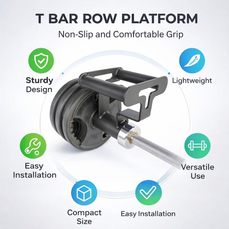 Iron V Bar Landmine Handle Attachment Portable Durable Home Gym Workouts - Image 5