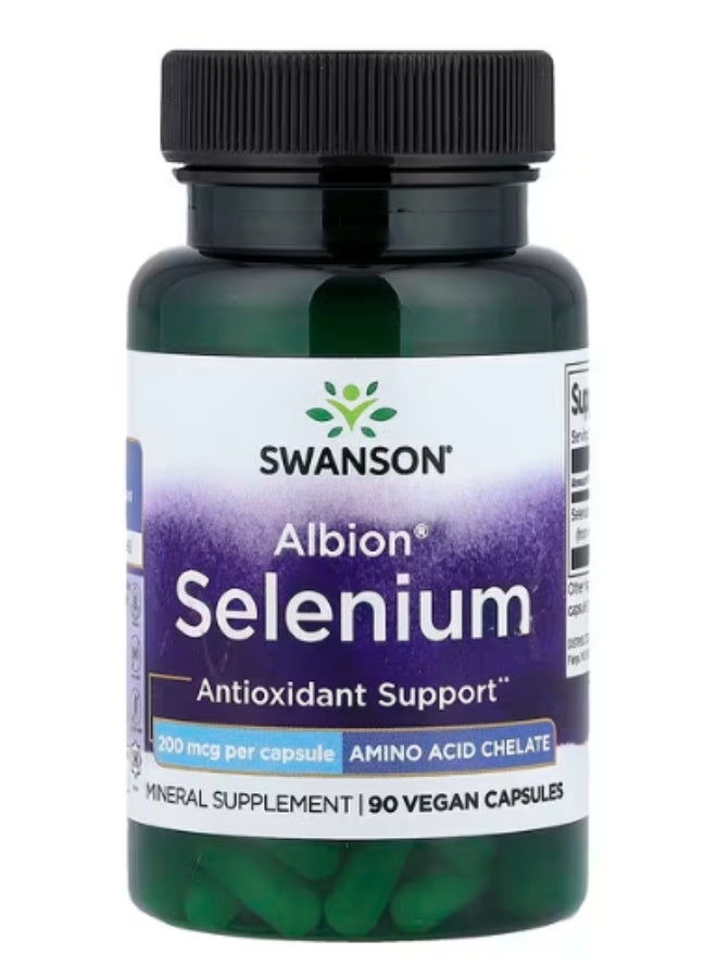 Swanson, Albion® Selenium , 200 mcg, 90 Vegan Capsules