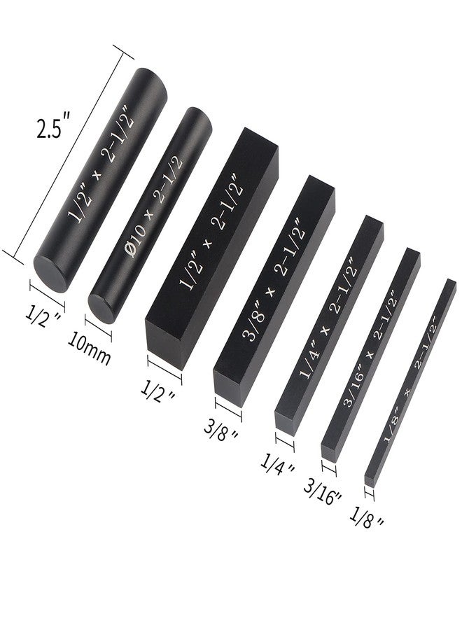 EANOSIC مجموعة قياس ارتفاع كتل الإعداد من EANOSIC، 7 قطع من قضبان الإعداد الدقيقة المصنوعة من الألومنيوم لملحقات جهاز التوجيه ومنشار الطاولة، مجموعة أعمال النجارة، تتضمن القضبان علامات الحجم المحفورة بالليزر - Image 2
