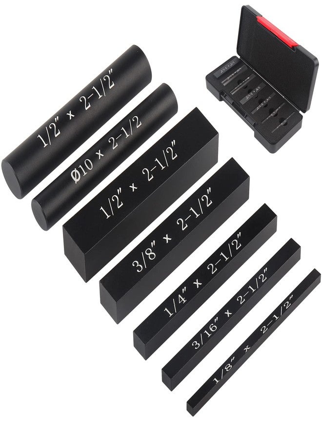 EANOSIC مجموعة قياس ارتفاع كتل الإعداد من EANOSIC، 7 قطع من قضبان الإعداد الدقيقة المصنوعة من الألومنيوم لملحقات جهاز التوجيه ومنشار الطاولة، مجموعة أعمال النجارة، تتضمن القضبان علامات الحجم المحفورة بالليزر - Image 1