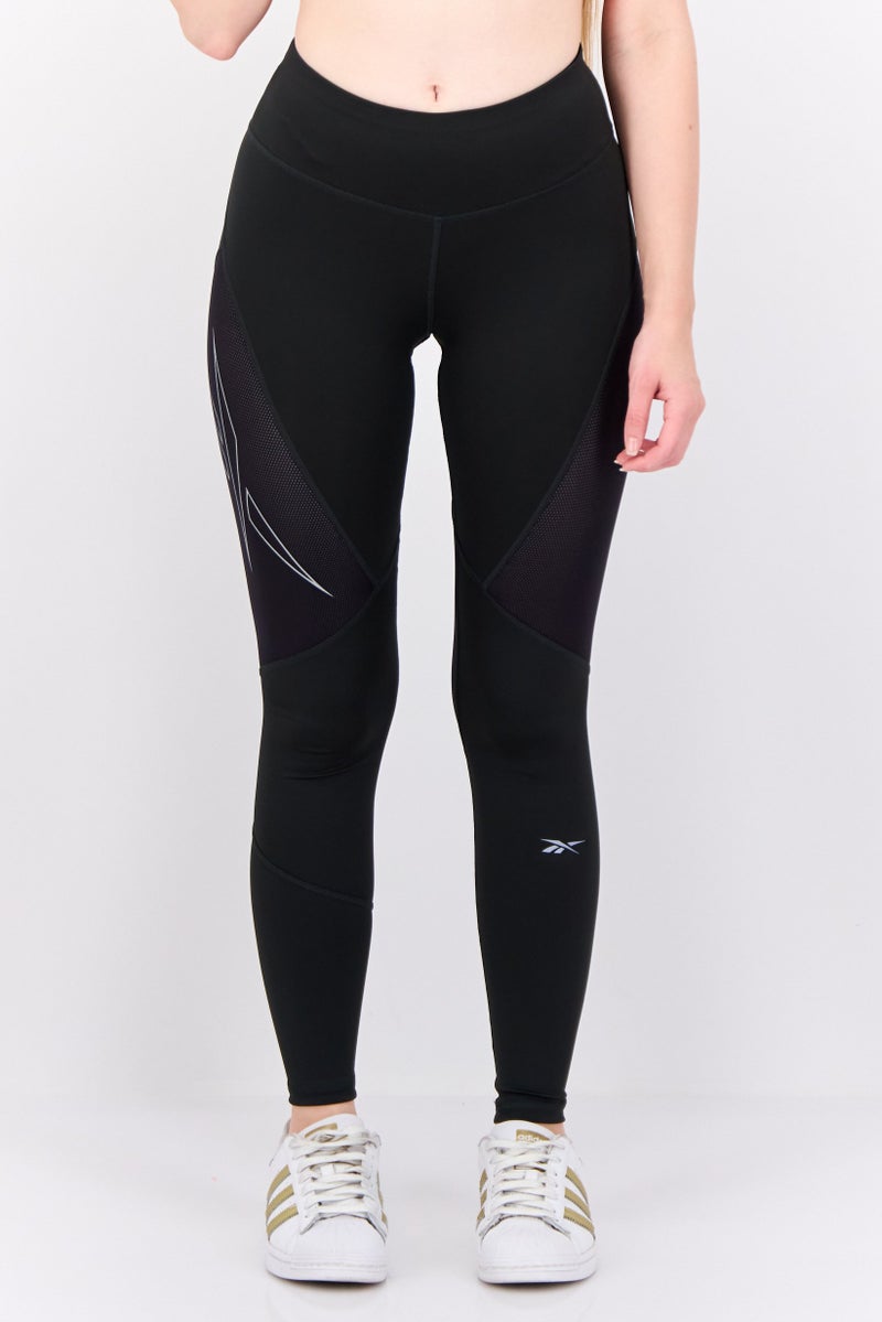 Reebok Women Sportswear Fit Brand Logo Training Tight, Dark Olive - Image 1