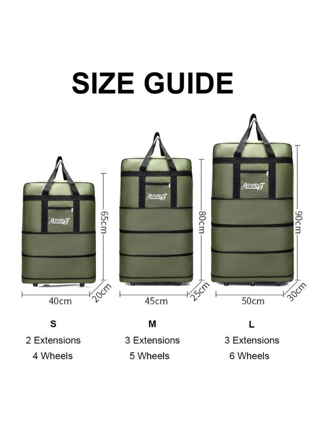 SPORT Expandable Extra Large Travel Oxford Duffel Luggage Bag with Spinner Wheels Waterproof Lightweight Traveling Foldable Suitcas - Image 4
