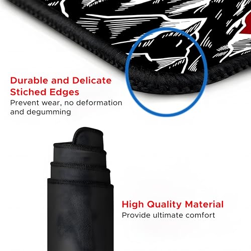 Ant Esports Unique Design Mountain Red Extended Gaming Mouse Pad – Large 900x400mm Waterproof Desk Mat, Non-Slip Rubber Base, Multicolour Mousepad for Gamers, Office & Home Use - Image 3
