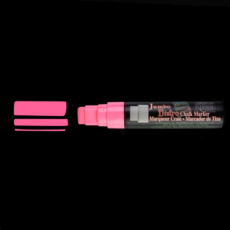 Uchida 481-C-F9 Marvy Jumbo Broad Point Tip Bistro Chalk Marker, Fluorescent Pink - Image 3