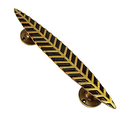 eSplanade Brass Designer Handle | Home Decor | Door Decor | Brass Door Pulls (Leaf) - Image 2