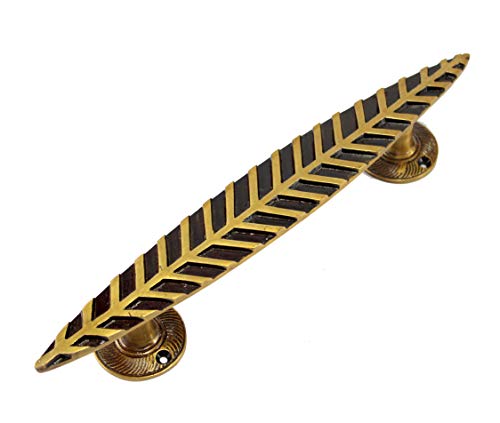 eSplanade Brass Designer Handle | Home Decor | Door Decor | Brass Door Pulls (Leaf) - Image 1