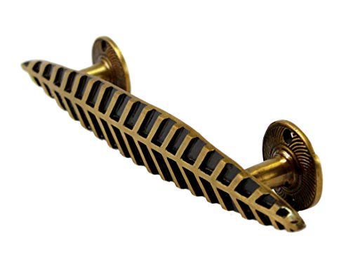 eSplanade Brass Designer Handle | Home Decor | Door Decor | Brass Door Pulls (Leaf) - Image 4