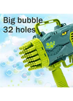 Generic 32 Holes Dinosaur Bubble Gun Rechargeable Rocket Launcher Handheld Bubble Gun Children’s Breathable Bubble Machine Toy  - Image 2