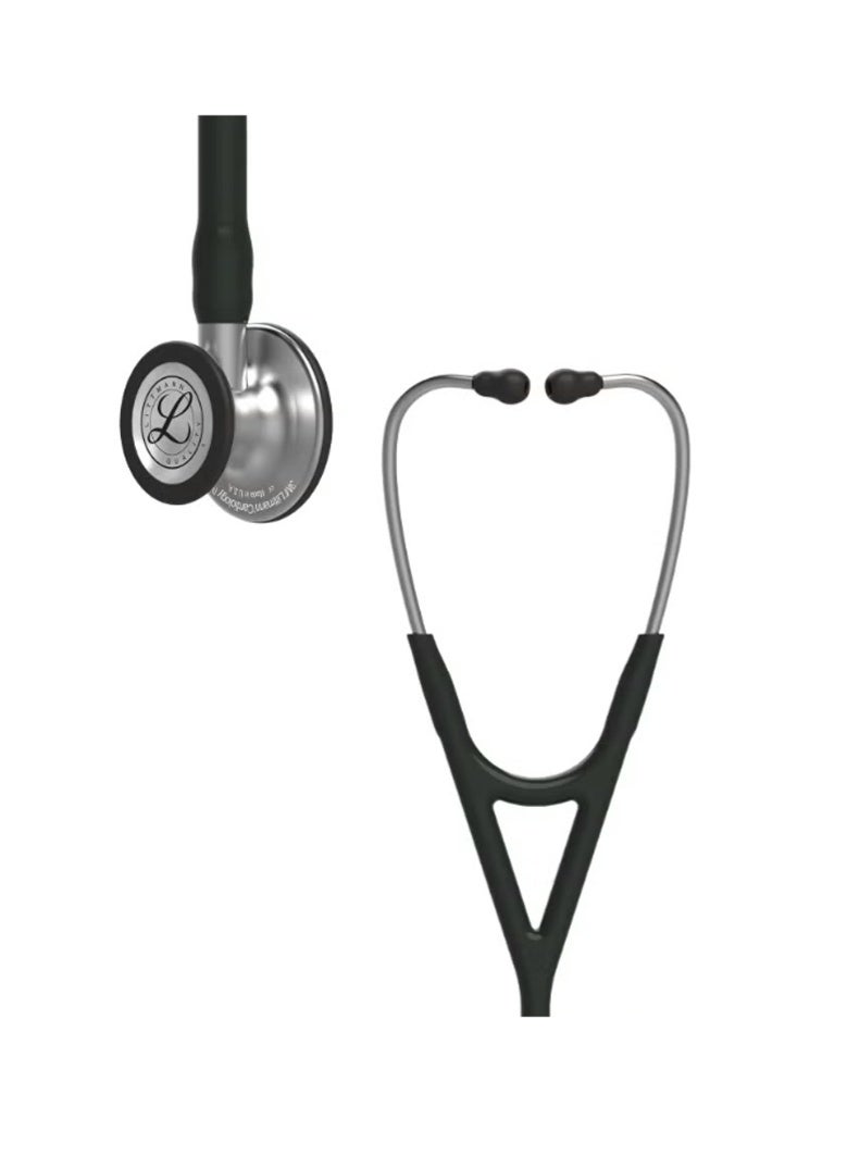 ثري أم ليتمان 3M Littmann Stethoscope، علم القلب IV، أنبوب أسود، صندوق من الفولاذ المقاوم للصدأ، 22 بوصة، 6152 - Image 1