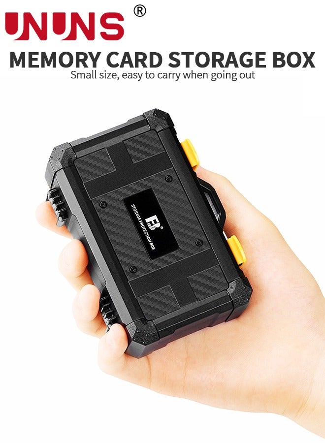 UNUNS Camera Battery Memory Card Case,Memory Card Hard Protector Case,Water-Resistant Compact DSLR SLR Battery Organizer Storage For 2 Camera Batteries 9 TF Cards 5 SD Cards 2 XQD Or 2 CF Cards - Image 2