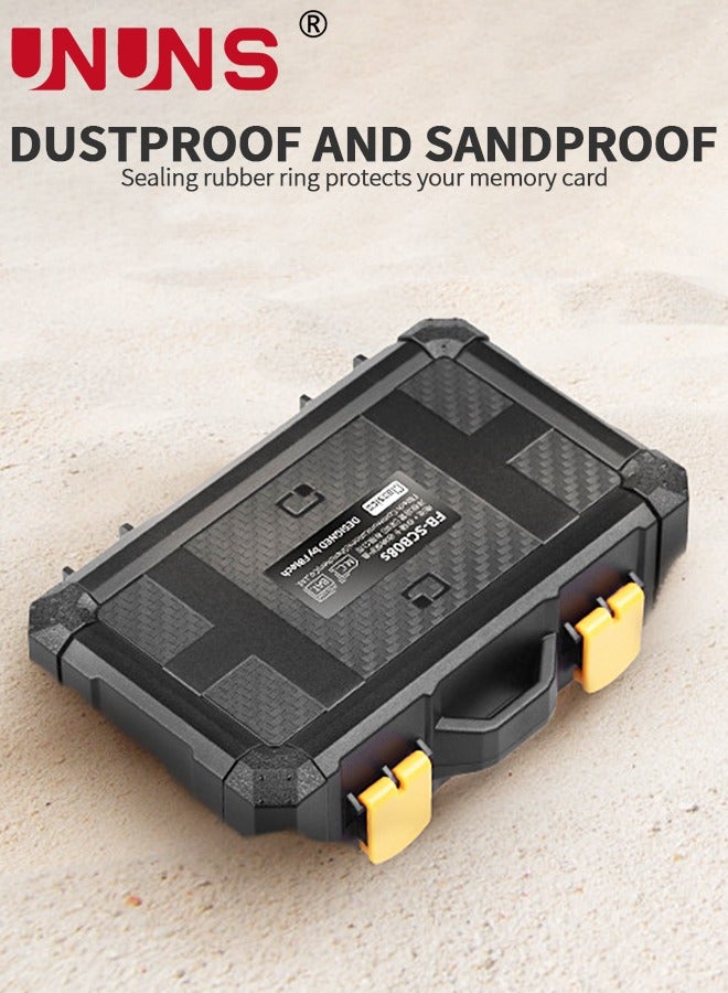 UNUNS Camera Battery Memory Card Case,Memory Card Hard Protector Case,Water-Resistant Compact DSLR SLR Battery Organizer Storage For 2 Camera Batteries 9 TF Cards 5 SD Cards 2 XQD Or 2 CF Cards - Image 5