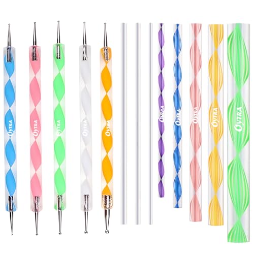 Oytra Mandala Dotting Tool Set 13 Piece for Clay Modelling Nail Art Sculpting Shaping Lippan Acrylic Stylus Tools for Painting Sculpture Pottery Craft - Image 1