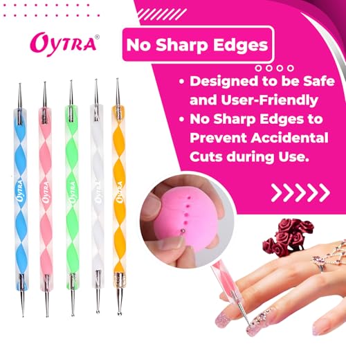 Oytra Mandala Dotting Tool Set 13 Piece for Clay Modelling Nail Art Sculpting Shaping Lippan Acrylic Stylus Tools for Painting Sculpture Pottery Craft - Image 3