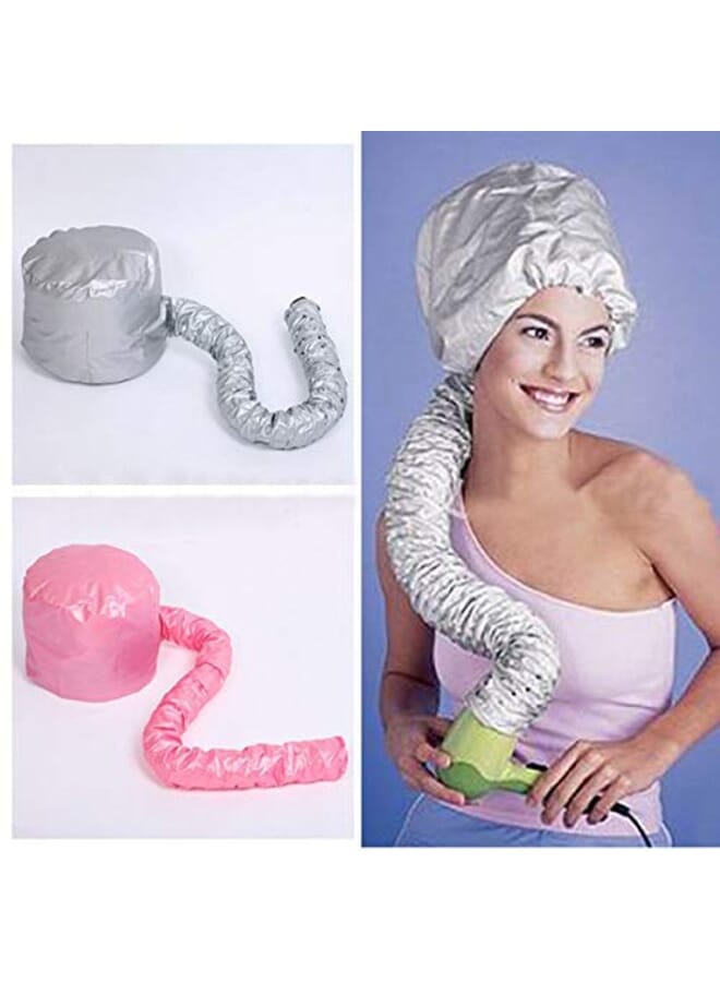 PROMASS Dry Hair Cap Hair Drying Hat Hood Hair Dryer Shower Cap Nylon Gray Quick-Drying Hair Cap - Image 3