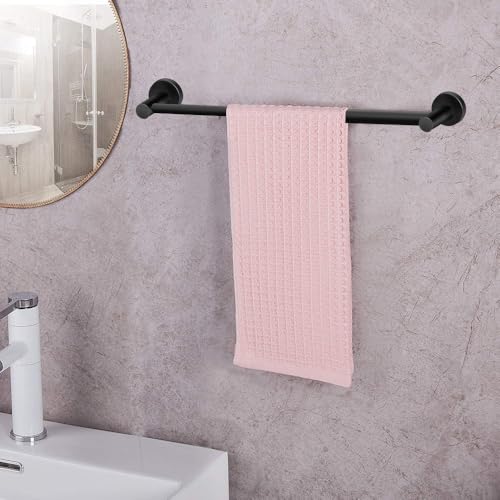 MGahyi Towel Racks for Bathroom-Adjustable Towel Holder(13.18inch-24inch) Sturdy and Rustproof Towel Bar Wall Mounted, Single Towel Bar Rod for Bathroom Accessories(1Pack,Black) - Image 4