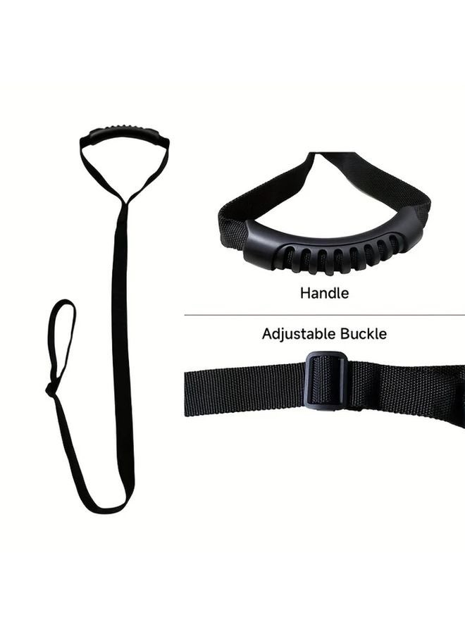 1 قطعة حزام حمل الكاياك الأسود مع مشبك قابل للتعديل وقبضة مريحة للزوارق والقوارب - Image 3