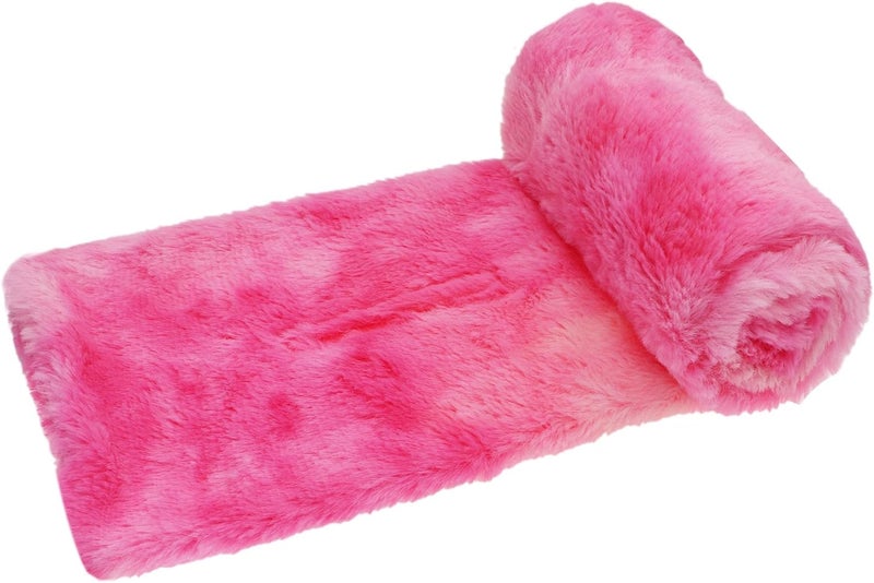 Newfancy Kids Winter Rainbow Scarf Gradient Cross Tie Collar Fluffy Fur Plush Shawl Wrap Neck Warmer for Toddler Girls Boys - Image 2