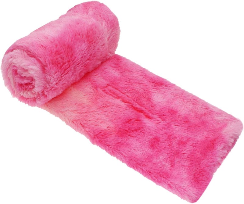 Newfancy Kids Winter Rainbow Scarf Gradient Cross Tie Collar Fluffy Fur Plush Shawl Wrap Neck Warmer for Toddler Girls Boys - Image 5