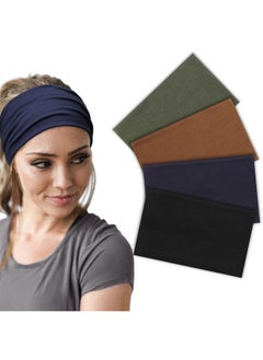 Wide Headbands For Women Elastic Turban Hair Bands Boho Head Bands For Women'S Hair Non-Slip Yoga Workout Hairband Girls Accessories 4 Pack - pzsku/Z33EDCDE7301C4615159FZ/45/_/1735566872/63e14ae9-de84-4c89-8e39-16b1e3458343