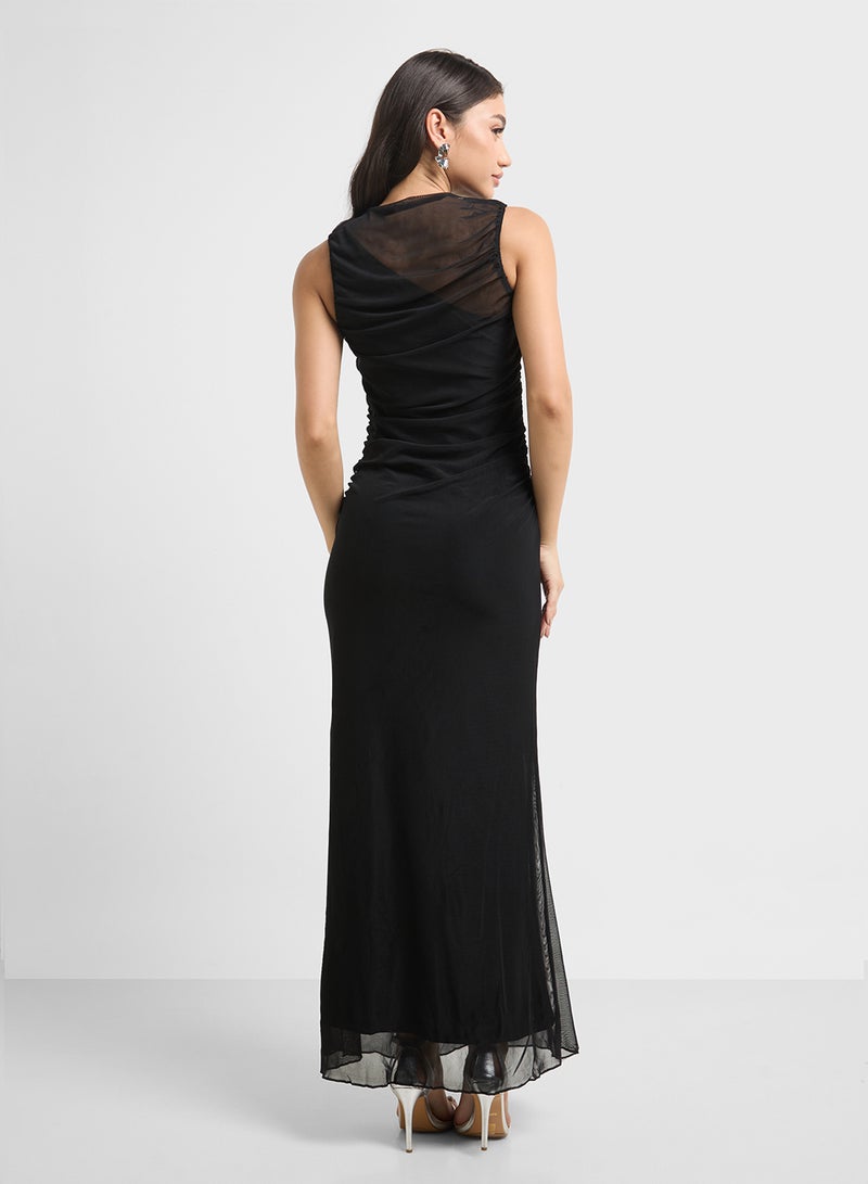 ايلا فستان سهرة بشبكة مزخرفة - Image 2