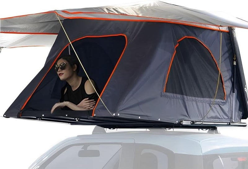 QUTBAG Fully Automatic Car Roof Tent, Side-Opening Rooftop Tent Sleeps 2-3 People, Self-Driving Camping Roof Tent with Telescopic Ladder, 3s Quick Opening Mobile Bedroom - Image 1