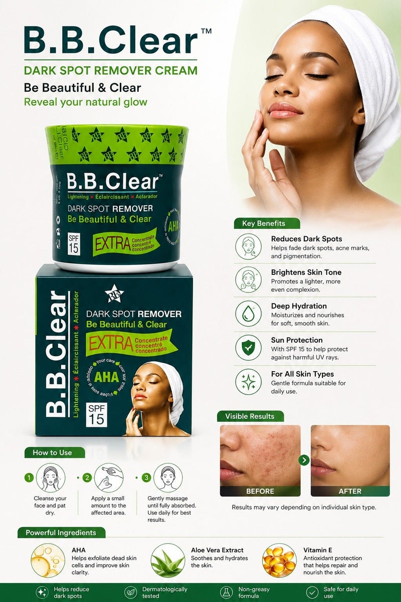 B.B.Clear Dark Spot Remover Cream SPF 15 Be Beautiful & Clear 30ml - Image 2