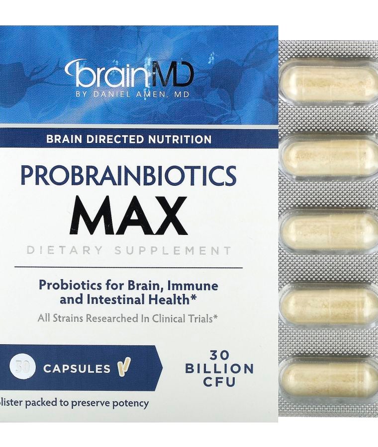 BRAINMD Probrainbiotics Max 30 Billion CFU 30 Capsules