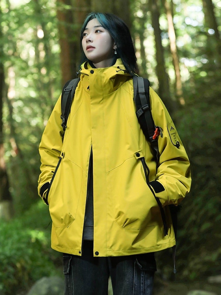 Qi Ta 3-in-1 Outdoor Jacket for Women, Waterproof Windproof Hiking Coat with Detachable Fleece Liner, Customizable Logo, Winter Sports Outerwear - Image 1