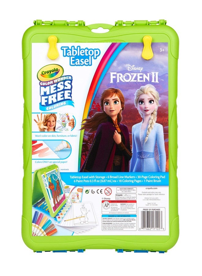 Crayola Color Wonder Travel Easel Frozen II Pages with Bonus Pages, Markers and Color Wonder Paint Coloring Travel Books and Easel 61 Piece MEGA Set - Image 1