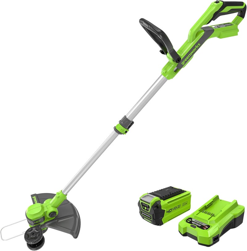 Greenworks 40V Cordless 2-in-1 Trimmer Edger (Gen 2) - 13" Lawn Weed Wacker for Fence & Sidewalk , Lightweight Gas Trimmer Alternative with Auto Feed Spool , 2.0Ah Battery & Charger (40-Min Runtime) - Image 1