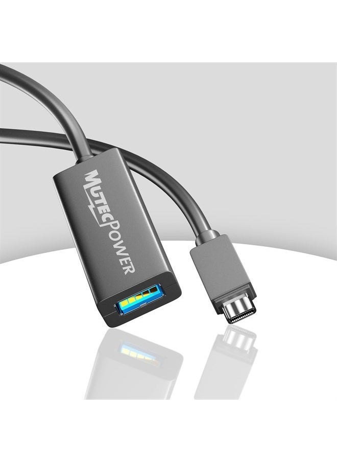 MutecPower - 16ft USB C to USB A adapter cable OTG USB 3.0 type C male to Active USB type A female With extension chipset signal repeater - 16 Foot 5m - compatible with Macbook Apple Samsung Galaxy Dell - Image 1