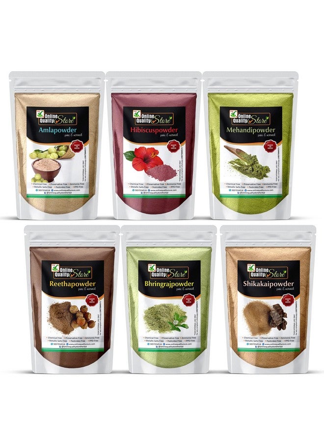 Online Quality Store Amlareethashikakaibhringraj And Hibiscus Heena Powder For Hair Arithareetharithasoapnuts (Sapindus Mukorossi) Indian Gooseberry Mehendi Powder Natural Hair Pack Powder Hair Pack Powder 900G - Image 1