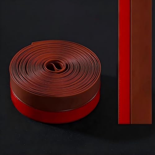 Sunkizzrs® Door Seal (5 Meter/16.4 ft) Sealing Strip for Home –Window Sealing Strip for Gap –Door Stoppers –Door Gap Filler –Glass Door Seal (Width: 35mm/1.38inch, Brown) - Image 1