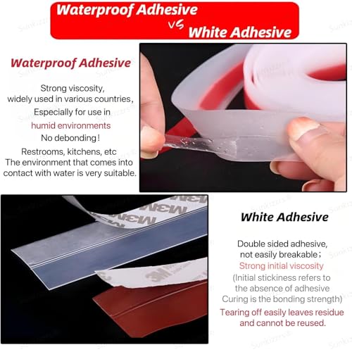 Sunkizzrs® Door Seal (5 Meter/16.4 ft) Sealing Strip for Home –Window Sealing Strip for Gap –Door Stoppers –Door Gap Filler –Glass Door Seal (Width: 35mm/1.38inch, Brown) - Image 3