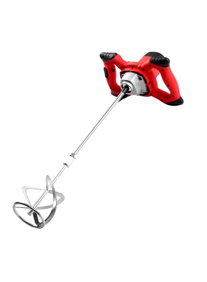 Keen 1300W Electric Paint Mixer, 220–240V 50/60Hz, 800RPM Variable Speed Handheld Power Tool with Dual-Paddle Mixing Shaft, Ergonomic Handle, Heat Dissipation Design, for Cement, Putty, Mortar, Paint & Plaster Mixing - OS-208 - Image 1