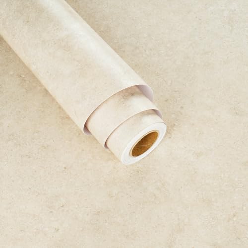 Wallderful 11.8"x118" Beige Granite Wallpaper Cement Wallpaper Peel and Stick Countertops Waterproof Marble Contact Paper for Bathroom Kitchen Backsplash Natural Granite Paper Vinyl Counter Top Covers - Image 1
