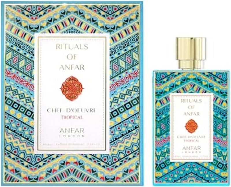 Anfar Rituals of Anfar Chef-Doeuvre Tropical Extrait de Parfum 80ml – Long Lasting Men’s Fruity Perfume with Bergamot, Pineapple & Melon - Image 2