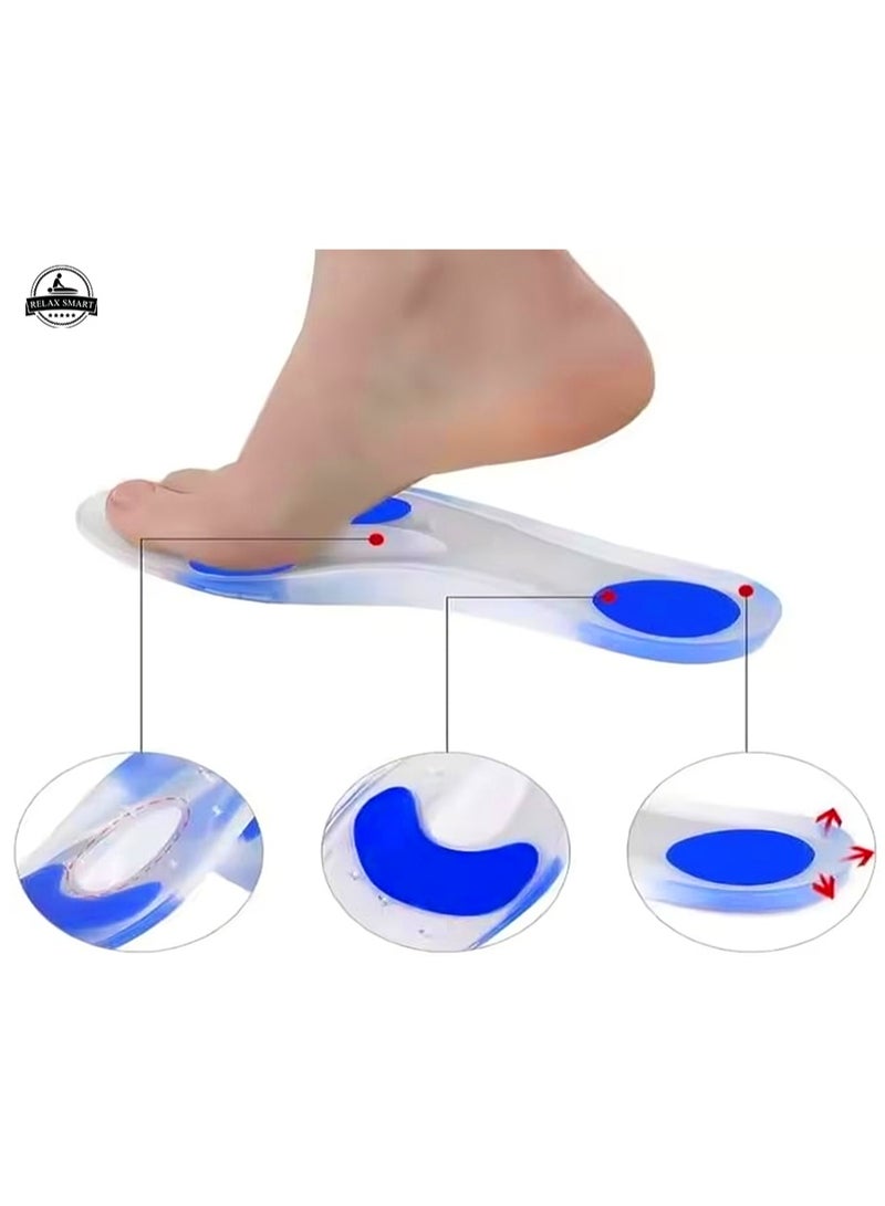 Relax Smart Medical Silicone Insole for Foot Pain Relief – Shock Absorbing Orthopedic Gel Insoles with Arch and Heel Support for All-Day Comfort, Suitable for Men & Women - Image 3