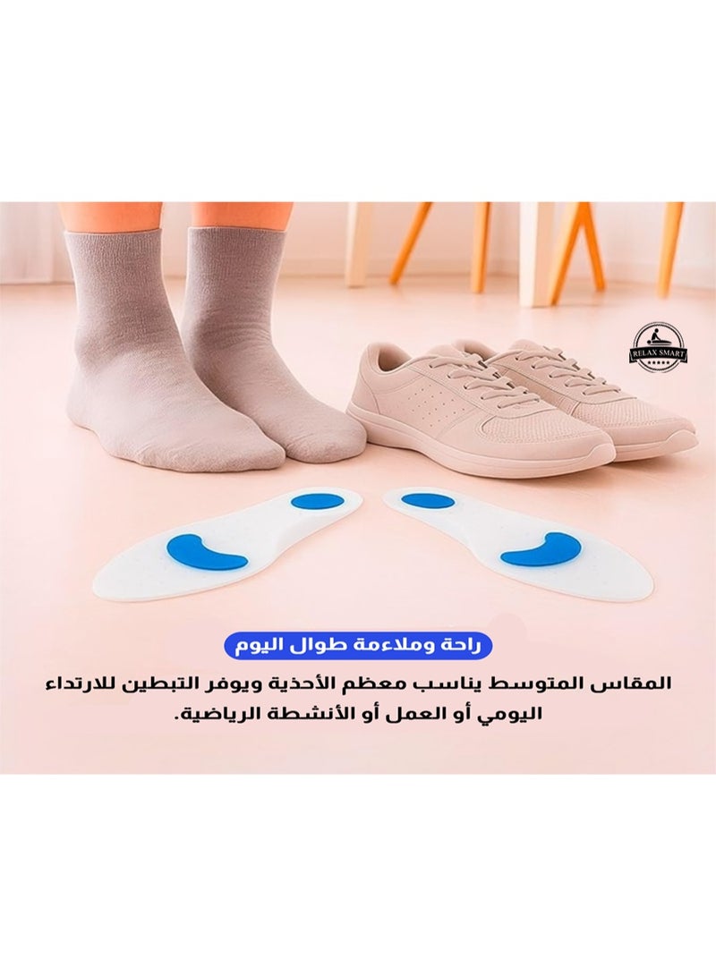 Relax Smart Medical Silicone Insole for Foot Pain Relief – Shock Absorbing Orthopedic Gel Insoles with Arch and Heel Support for All-Day Comfort, Suitable for Men & Women - Image 4