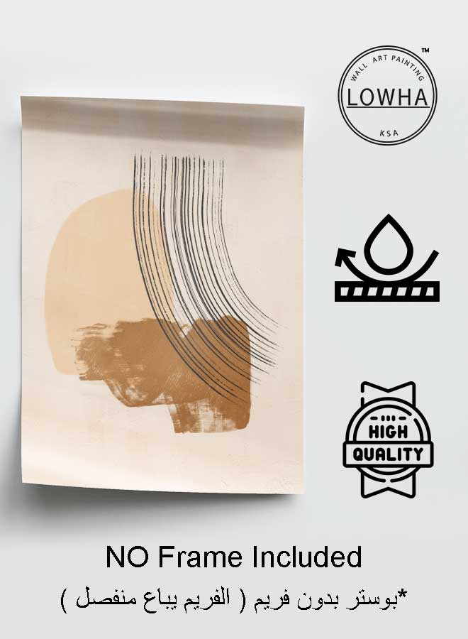 LOWHA Poster Painting Art With Four Separate Pieces Of Double-Sided Stickers Abstract For Home Bedroom Living Room And Office Decor - Image 3