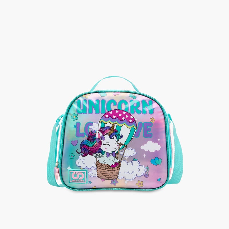 sami_studio Lunch Bag-Unicorn-Collection-1 Cmprt With Zip- (Polyester ) Multicolor \ 22.5X9.5X21 - Image 1